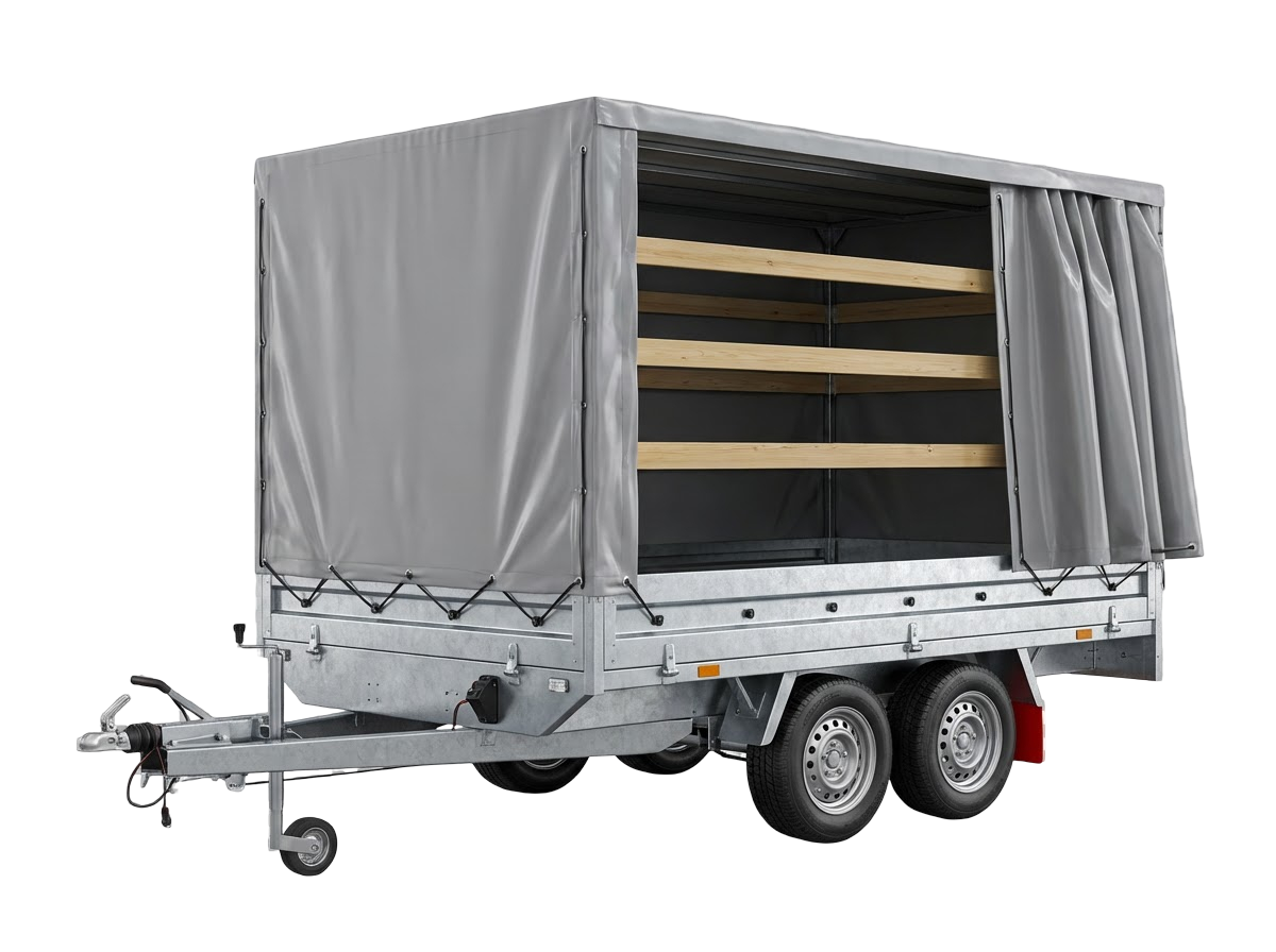 Přívěs s plachtou 3.1x1.6m (2200 kg náklad) | SPZ: 1CB 0385